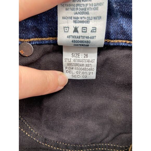 JOE'S JEANS Womens Sz 26 Blue High Rise Skinny Ankle Whiskers Amsterdam‎ - Picture 12 of 13